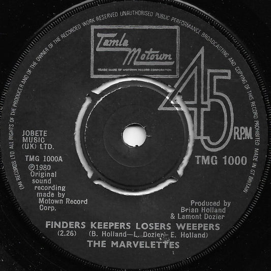 The Marvelettes / Kim Weston | Finders Keepers Losers Weepers / Do Like I Do ( 7" single)