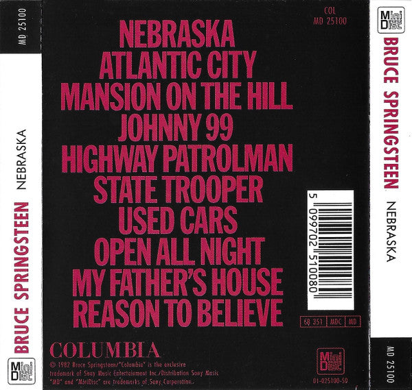 Bruce Springsteen | Nebraska ( Mini Disc )
