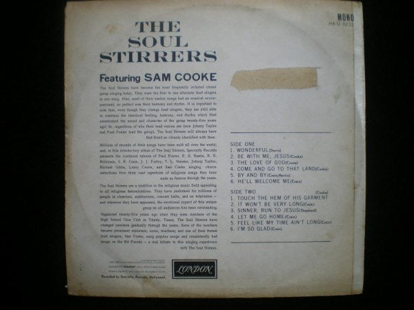 The Soul Stirrers Featuring Sam Cooke | The Soul Stirrers Featuring Sam Cooke (12" LP)