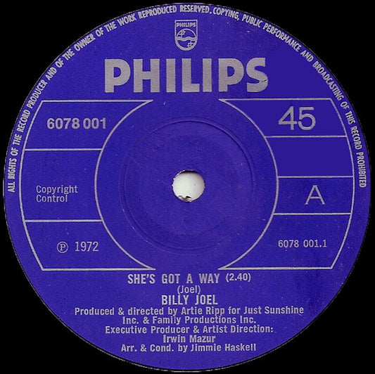 Billy Joel | She's Got A Way / Everybody Loves You Now (7" single)
