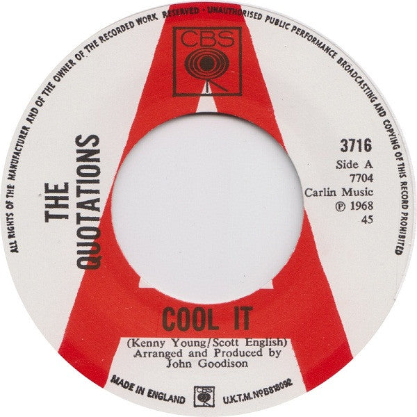 The Quotations | Cool It (7" single)