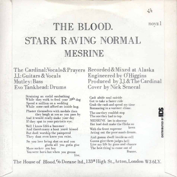 The Blood | Stark Raving Normal ( 7" single)