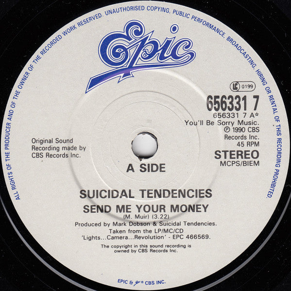 Suicidal Tendencies | Send Me Your Money (7" single)