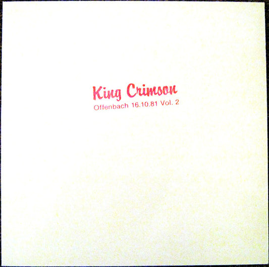 King Crimson | Offenbach 16.10.81 Vol. 2 (12" Album)