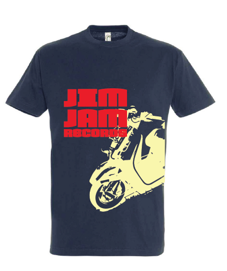 Mens Short Sleeve T-shirt Scooter logo Dark Blue