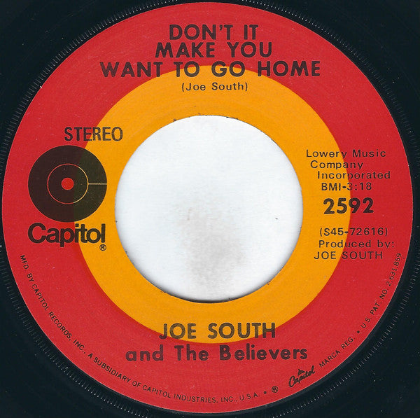 Joe South | Hearts Desire (7 inch Single)