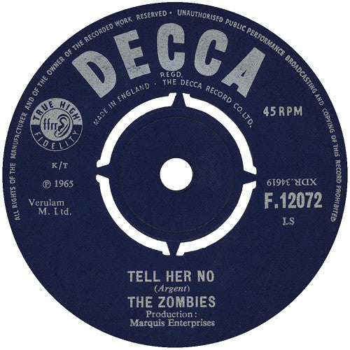 Zombies | Tell Her No (7 inch Single)