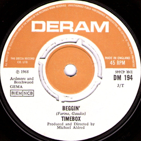 Timebox | Beggin (7 inch Single)