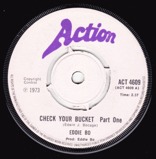 Eddie Bo | Check Your Bucket (7 inch Single)
