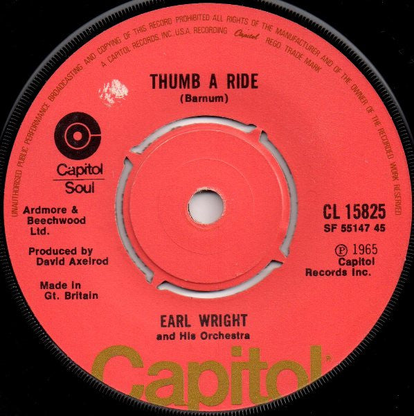 Wright, Earl | Thumb A Ride (7 inch Single)