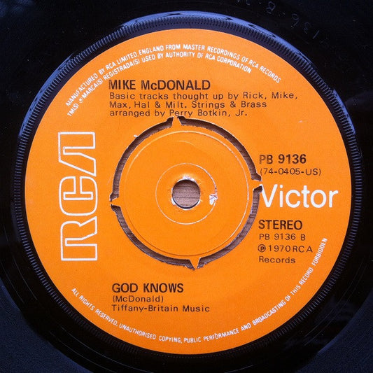 McDonald, Mike | God Knows (7 inch Single)