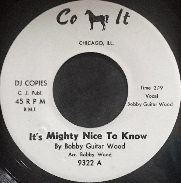 Bobby Guitar Wood | It's Mighty Nice To Know (7 inch Single)