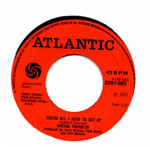 Aretha Franklin | You're All I Need To Get By (7 inch Single)