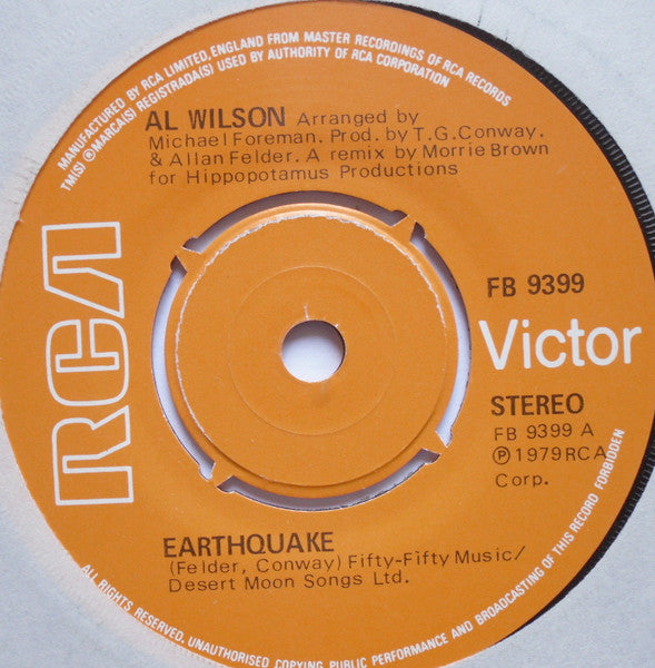Wilson, Al | Earthquake (7 inch Single)