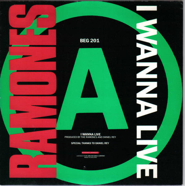 Ramones | I Wanna Live (7 inch Single)