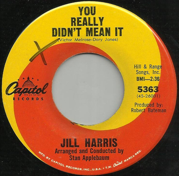 Jill Harris | You really Didn't Mean It (7 inch Single)