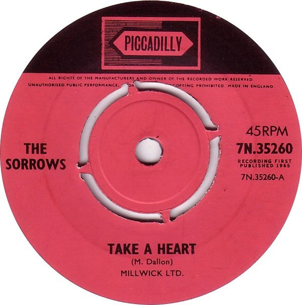 Srrows | Take A Heart (7 inch Single)