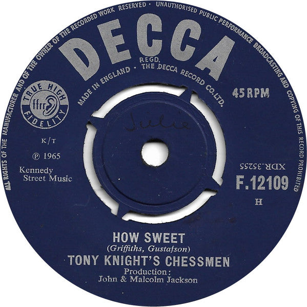 Tony Knights Chessmen | How Sweet (7 inch Single)