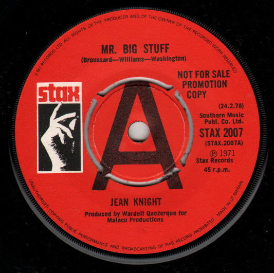 Knight, Jean | Mr Big Stuff/Shortstopping (7 inch Single)