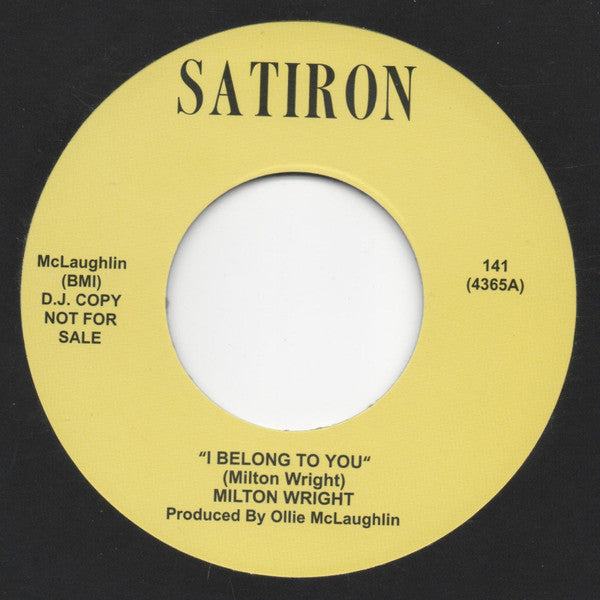 Wright, Milton | I Belong To You (7 inch Single)