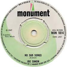 Simon, Joe | No Sad Songs (7 inch Single)