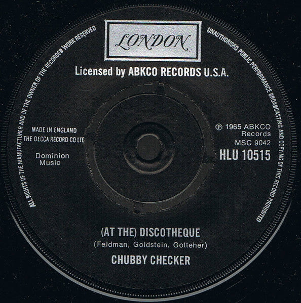 Checker, Chubby | At The Discotheque (7 inch Single)
