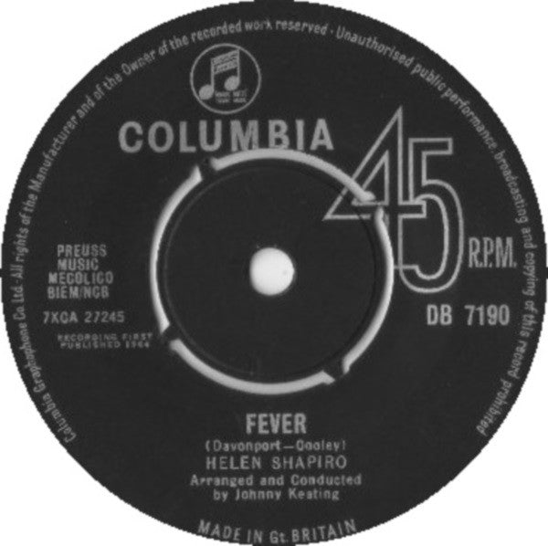 Helen Shapiro | Fever (7 inch Single)