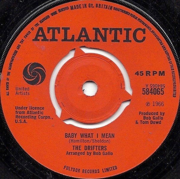 Drifters | Baby What I Mean (7 inch Single)