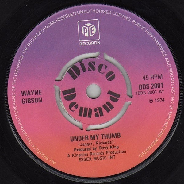 Gibson, Wayne | Under My Thumb (7 inch Single)