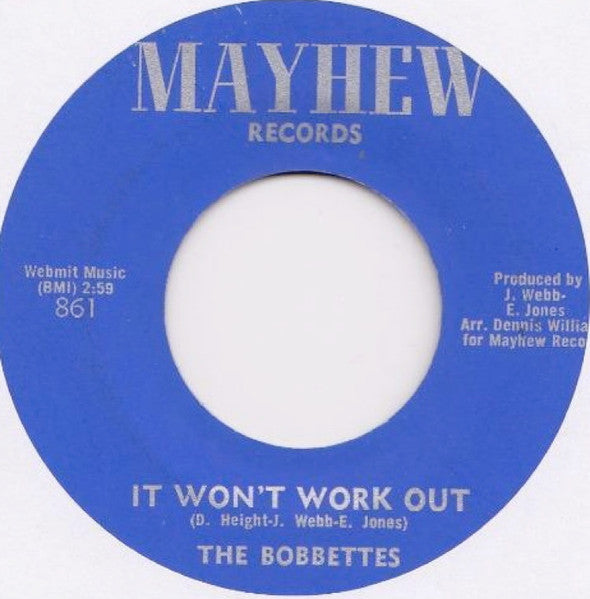 Bobbettes | It Won't Work Out (7 inch Single)