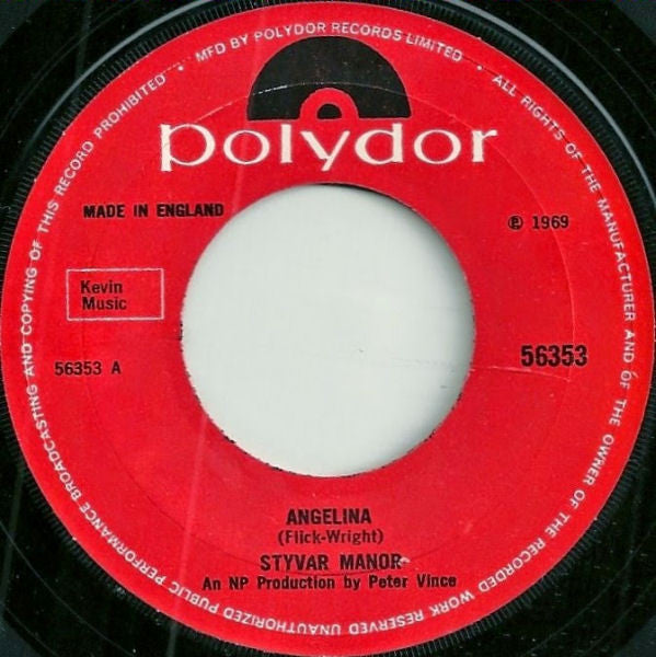 Styvar Manor | Angelina (7 inch Single)