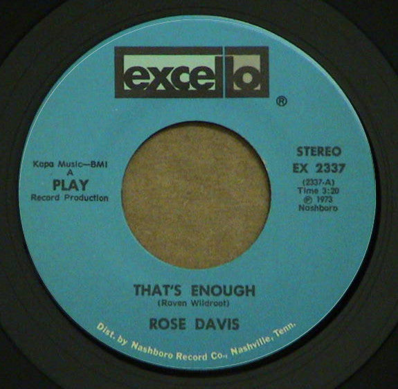 Rose Davis | That’s Enough (7 inch Single)